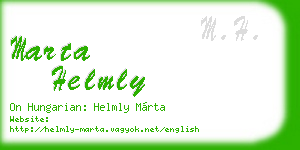 marta helmly business card